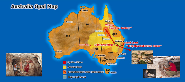 Australian Opal Map